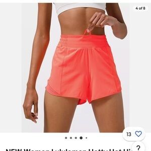 lululemon athletica Hot Coral Athletic Shorts